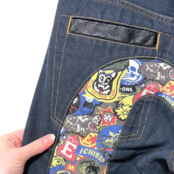 EVISU Y2K Vintage Streetwear Japanese Denim Jeans Size 28x34 - Picture 5 of 9